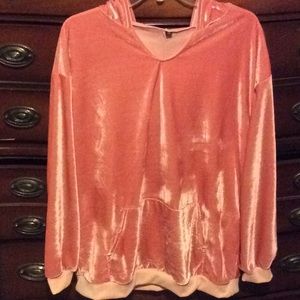 Velour sweatshirt with hoodie XL